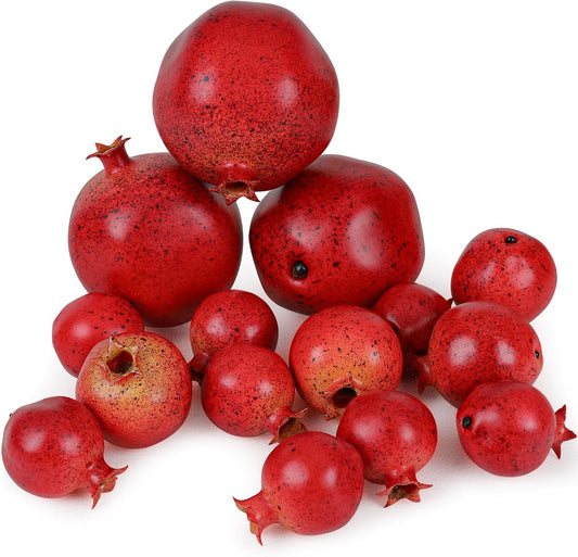 15Pcs Artificial Gold Apples for Decor,3 Types Different Size | Realistic look, plastic & foam material, no fade & rot, fruit bowl filler, table centerpiece