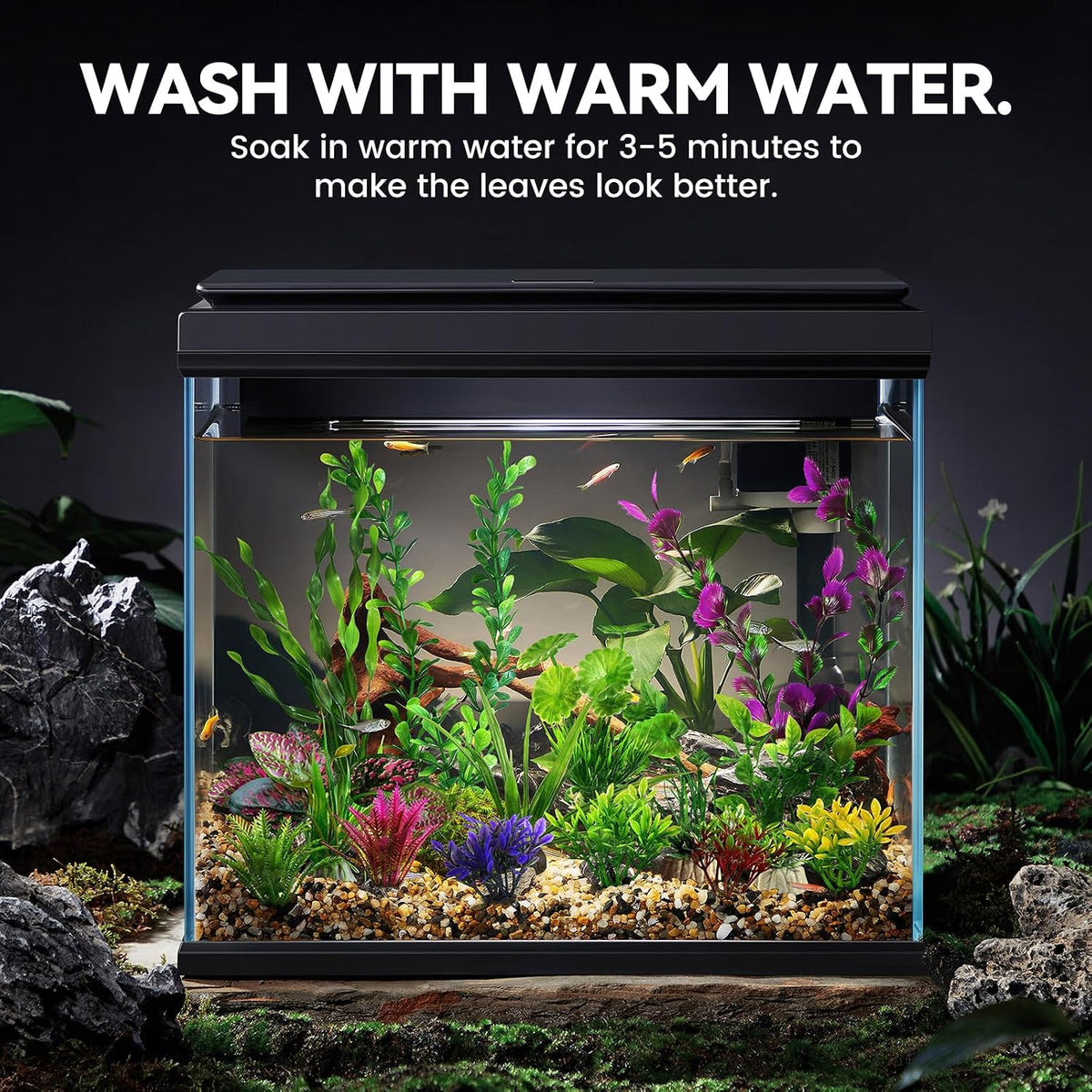 Artificial Aquarium Plants Realistic Green Plastic Fish Tank Decorations