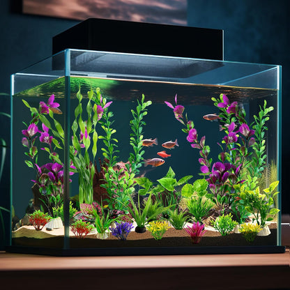 Artificial Aquarium Plants Realistic Green Plastic Fish Tank Decorations