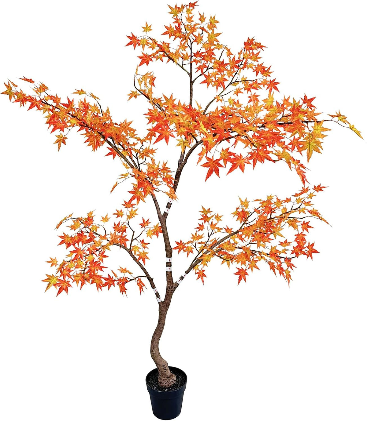 Artificial Maple Tree, 6 Feet Tall, Green Foliage, Potted Faux Plant for Indoor Outdoor Decor (Green)