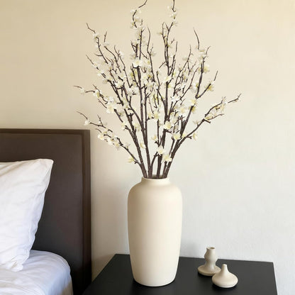 21" Real Touch Blue Hydrangea Artificial Flowers with Stems, Fake Silk Flowers for Outdoors, Artificial Flowers for Home Decor Wedding Bouquets Centerpieces Vase
