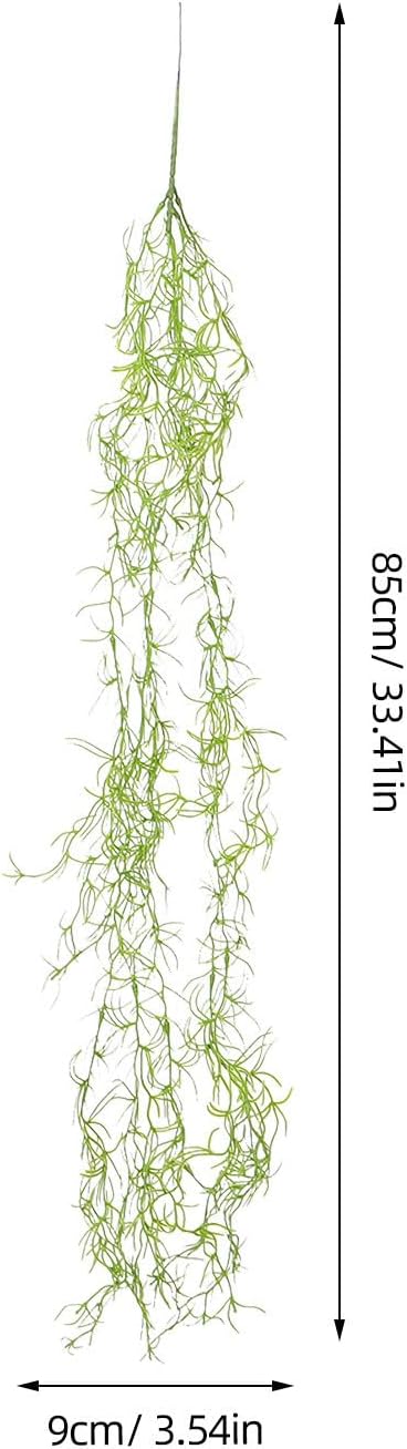 6pcs 34-inch Realistic Artificial Succulents Moss, Large Spanish Hanging Plant Vine for Indoor Home Garden Decor, Terrarium, Wreath & DIY Crafts