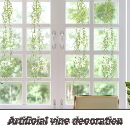 6pcs 34-inch Realistic Artificial Succulents Moss, Large Spanish Hanging Plant Vine for Indoor Home Garden Decor, Terrarium, Wreath & DIY Crafts