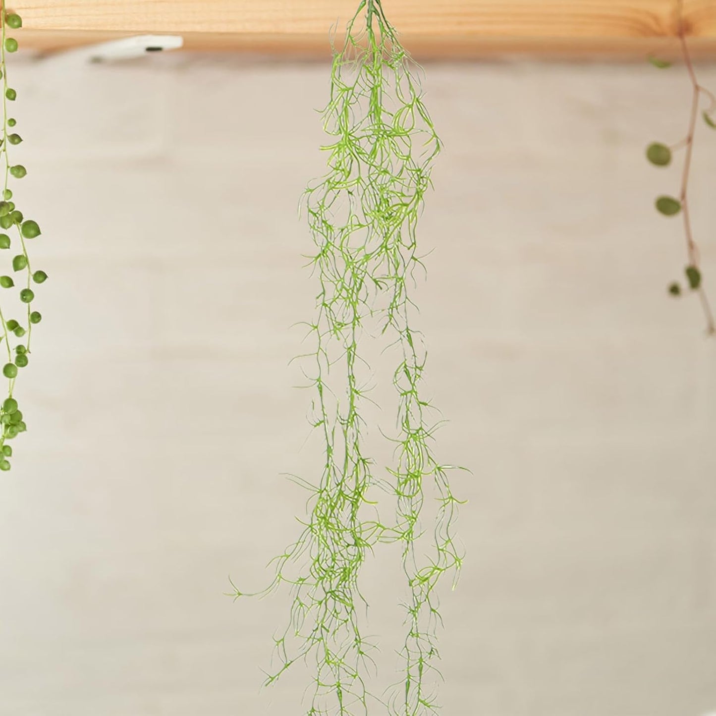 6pcs 34-inch Realistic Artificial Succulents Moss, Large Spanish Hanging Plant Vine for Indoor Home Garden Decor, Terrarium, Wreath & DIY Crafts