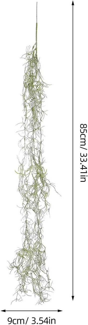 6pcs 34-inch Realistic Artificial Succulents Moss, Large Spanish Hanging Plant Vine for Indoor Home Garden Decor, Terrarium, Wreath & DIY Crafts