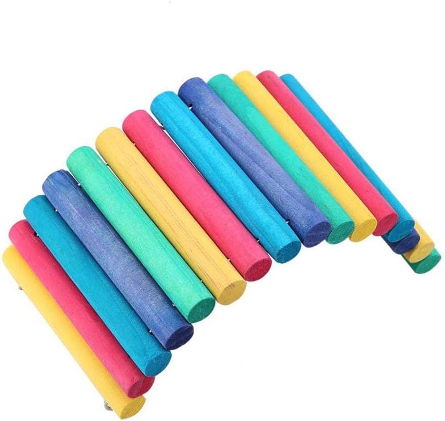PIVBY Hamster Bridge Wooden Mouse Ladder Natural Rat Chew Rodents Toys for Chinchillas Guinea Pigs Hamster Mouse Rat Small Animal (2Pack)