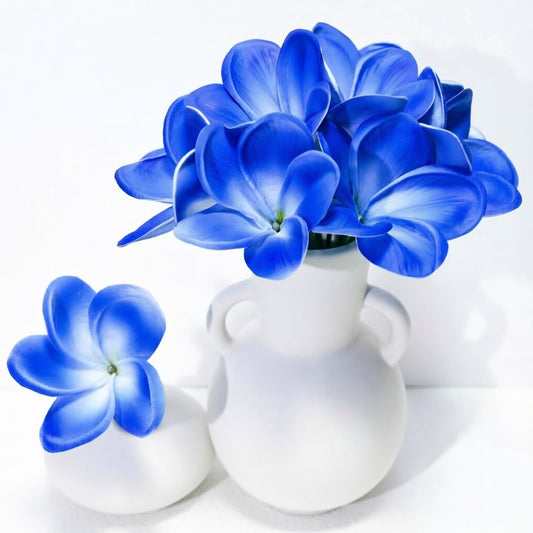 Birthday Gifts for Women 10pcs Pink Orange Flowers PU Real Touch Flowers Hawaiian Plumeria Frangipani Artificial Flowers for DIY Birthday Gifts Wedding Gifts Home Decor Table Centerpiece - Colors B