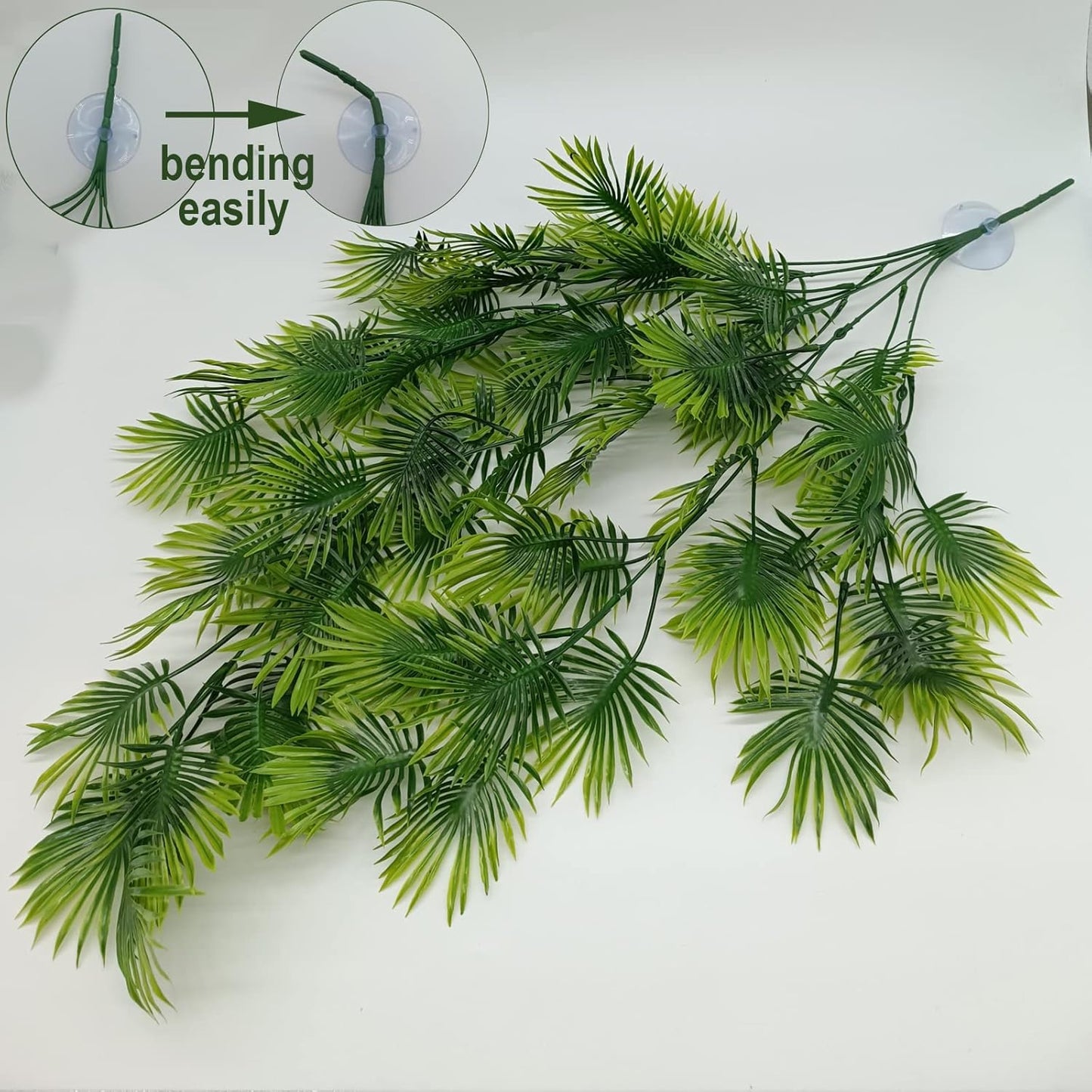 Reptile Plants for Bearded Dragon Tank Accessories, Terrarium Plant Artificial Decor for Snake Cage, Fake Plant for Leopard Gecko Habitat, Lizard Chameleon Ball Pythons (Group BN)