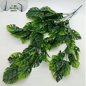Reptile Plants for Bearded Dragon Tank Accessories, Terrarium Plant Artificial Decor for Snake Cage, Fake Plant for Leopard Gecko Habitat, Lizard Chameleon Ball Pythons (Group BN)