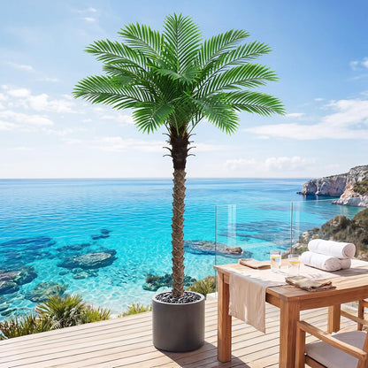 6FT Artificial Phoenix Palm Tree for Outdoors, Tall Fake Palm Tree