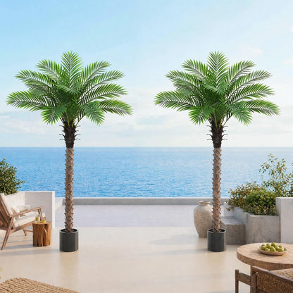 6FT Artificial Phoenix Palm Tree for Outdoors, Tall Fake Palm Tree