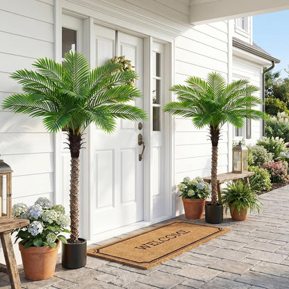 6FT Artificial Phoenix Palm Tree for Outdoors, Tall Fake Palm Tree