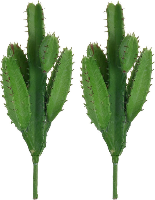 Bluecell 2pcs Real Looking Artificial Cactus Plant DIY Material for Home Decoration Flower Arrangement