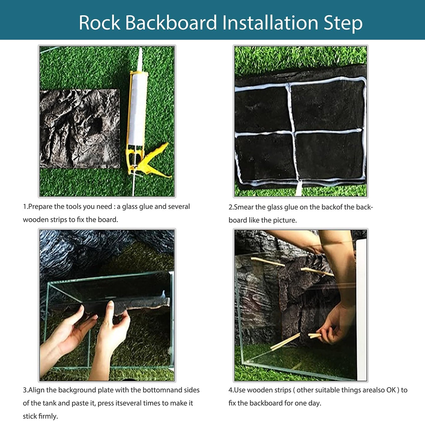 17.7x11.8in Rock Terrarium Background,3D Reptile Tank Background Board,Amphibian Stereo Backdrop Wall,Lizard Snake Gecko Spider Fish pet silo Background Decorative Panel(Paleyellow)