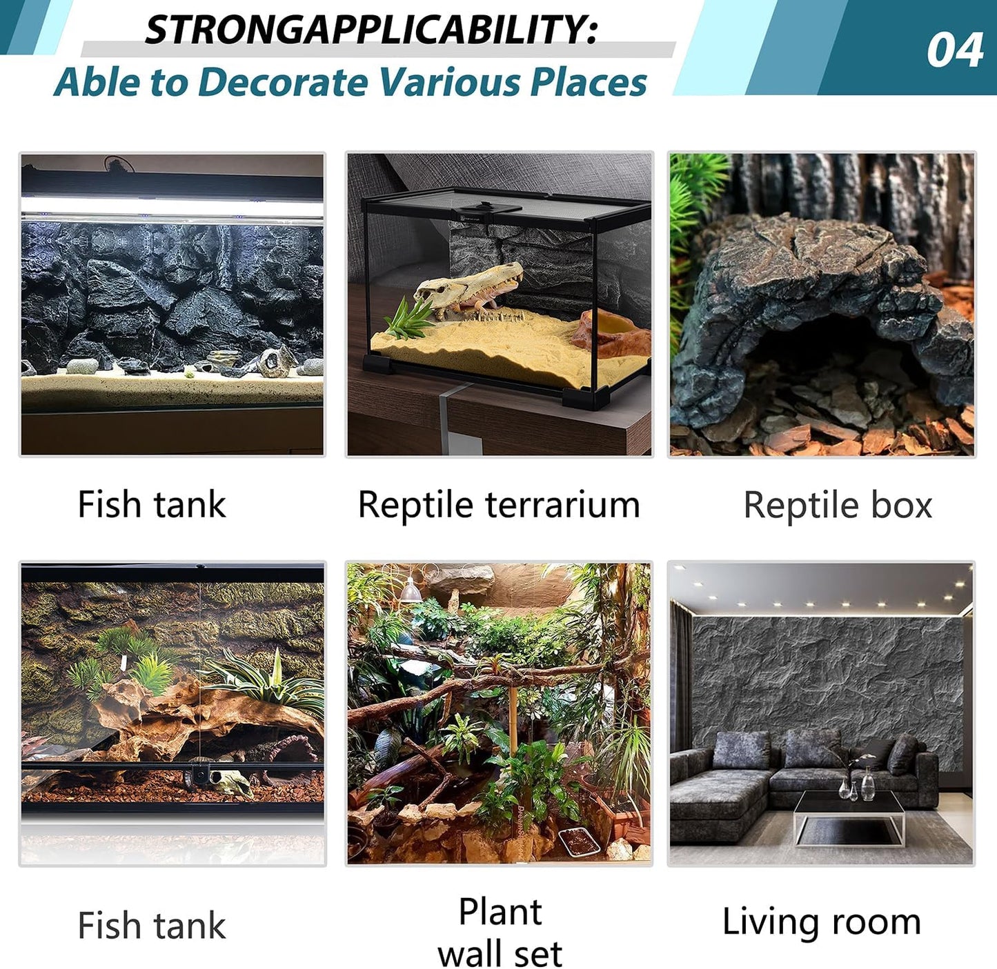 17.7x11.8in Rock Terrarium Background,3D Reptile Tank Background Board,Amphibian Stereo Backdrop Wall,Lizard Snake Gecko Spider Fish pet silo Background Decorative Panel(Paleyellow)