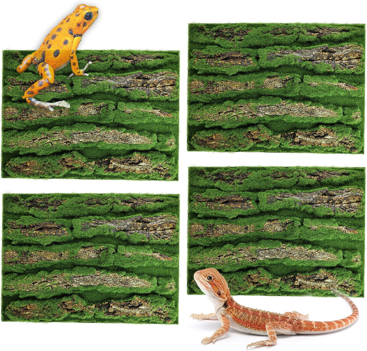 17.7x11.8in Rock Terrarium Background,3D Reptile Tank Background Board,Amphibian Stereo Backdrop Wall,Lizard Snake Gecko Spider Fish pet silo Background Decorative Panel(Paleyellow)