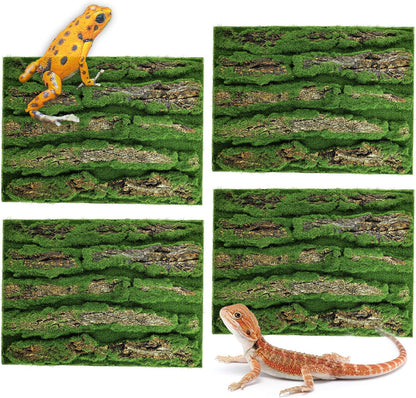 17.7x11.8in Rock Terrarium Background,3D Reptile Tank Background Board,Amphibian Stereo Backdrop Wall,Lizard Snake Gecko Spider Fish pet silo Background Decorative Panel(Paleyellow)