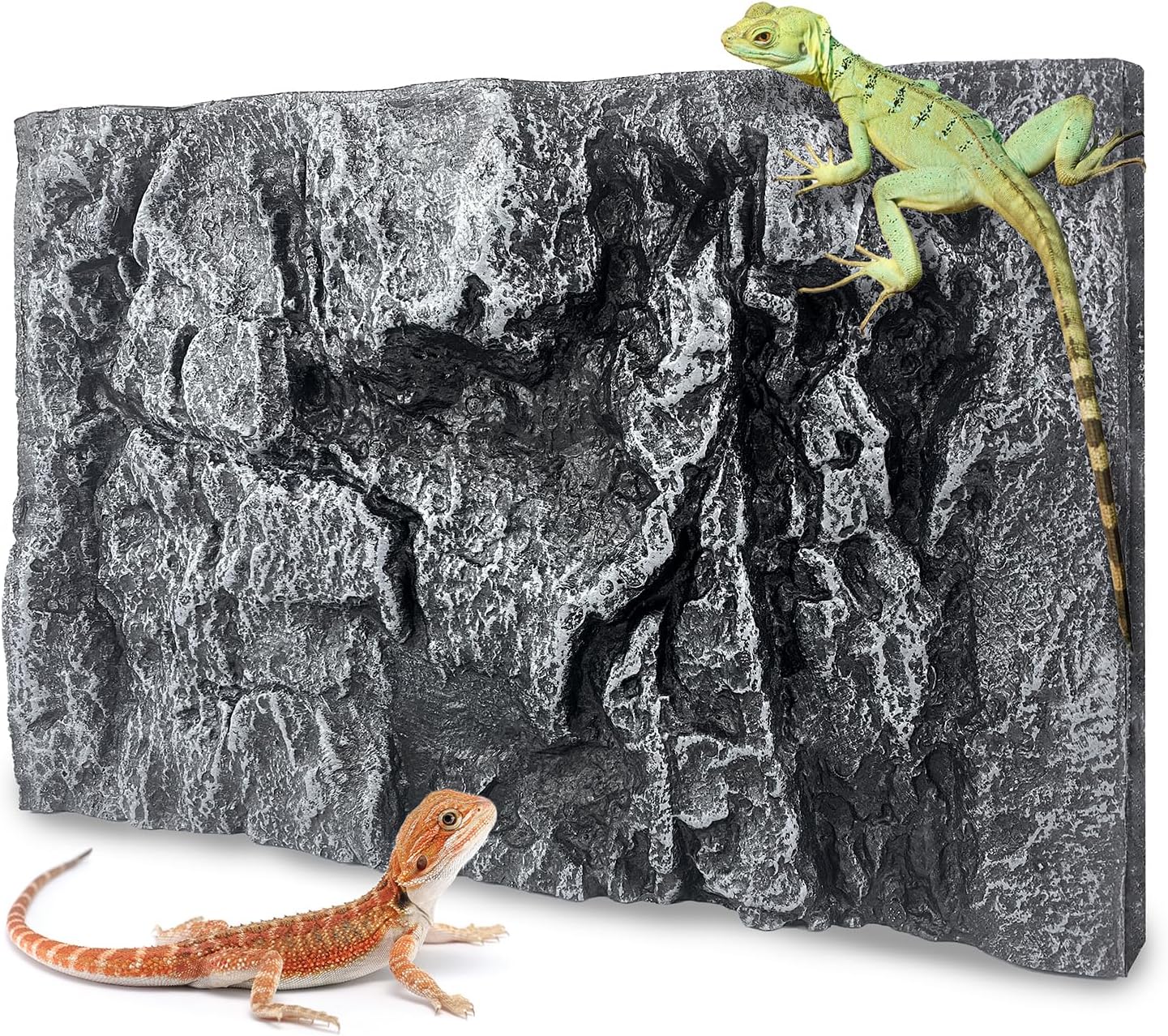 17.7x11.8in Rock Terrarium Background,3D Reptile Tank Background Board,Amphibian Stereo Backdrop Wall,Lizard Snake Gecko Spider Fish pet silo Background Decorative Panel(Paleyellow)
