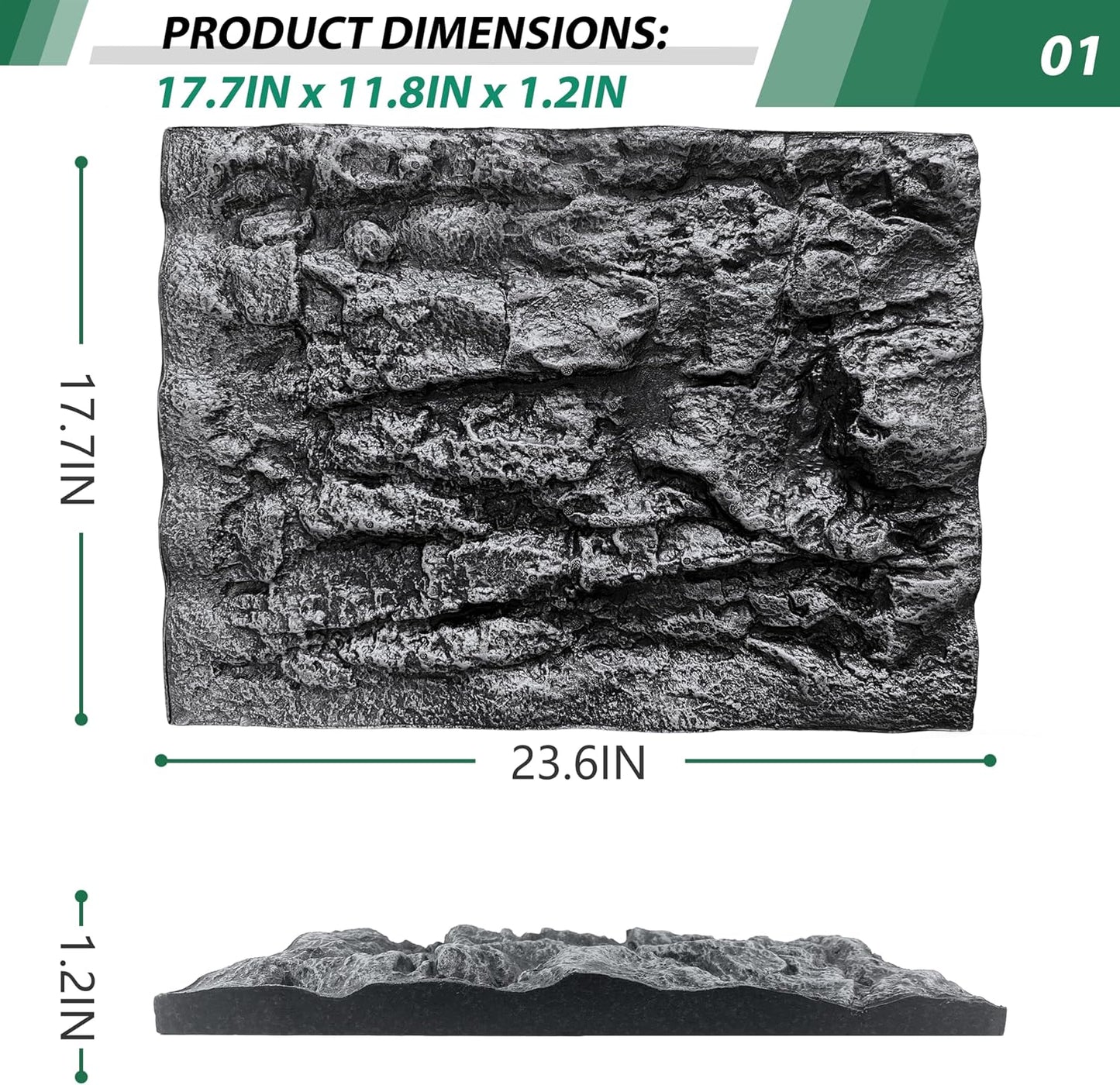 17.7x11.8in Rock Terrarium Background,3D Reptile Tank Background Board,Amphibian Stereo Backdrop Wall,Lizard Snake Gecko Spider Fish pet silo Background Decorative Panel(Paleyellow)