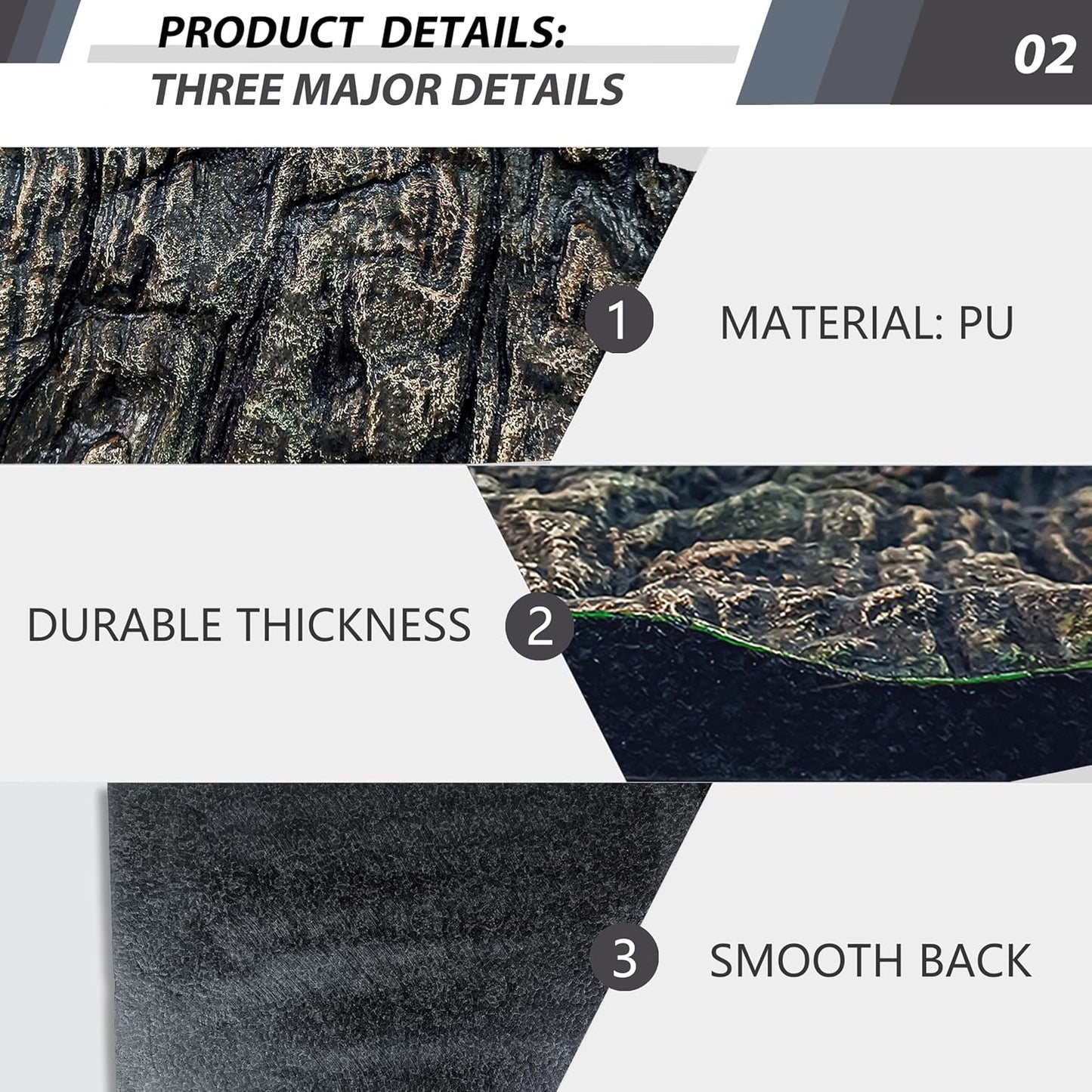 17.7x11.8in Rock Terrarium Background,3D Reptile Tank Background Board,Amphibian Stereo Backdrop Wall,Lizard Snake Gecko Spider Fish pet silo Background Decorative Panel(Paleyellow)
