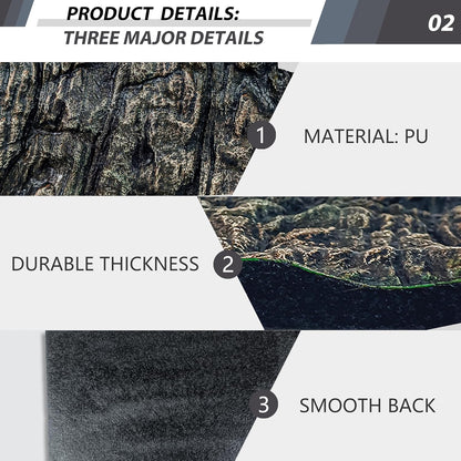 17.7x11.8in Rock Terrarium Background,3D Reptile Tank Background Board,Amphibian Stereo Backdrop Wall,Lizard Snake Gecko Spider Fish pet silo Background Decorative Panel(Paleyellow)