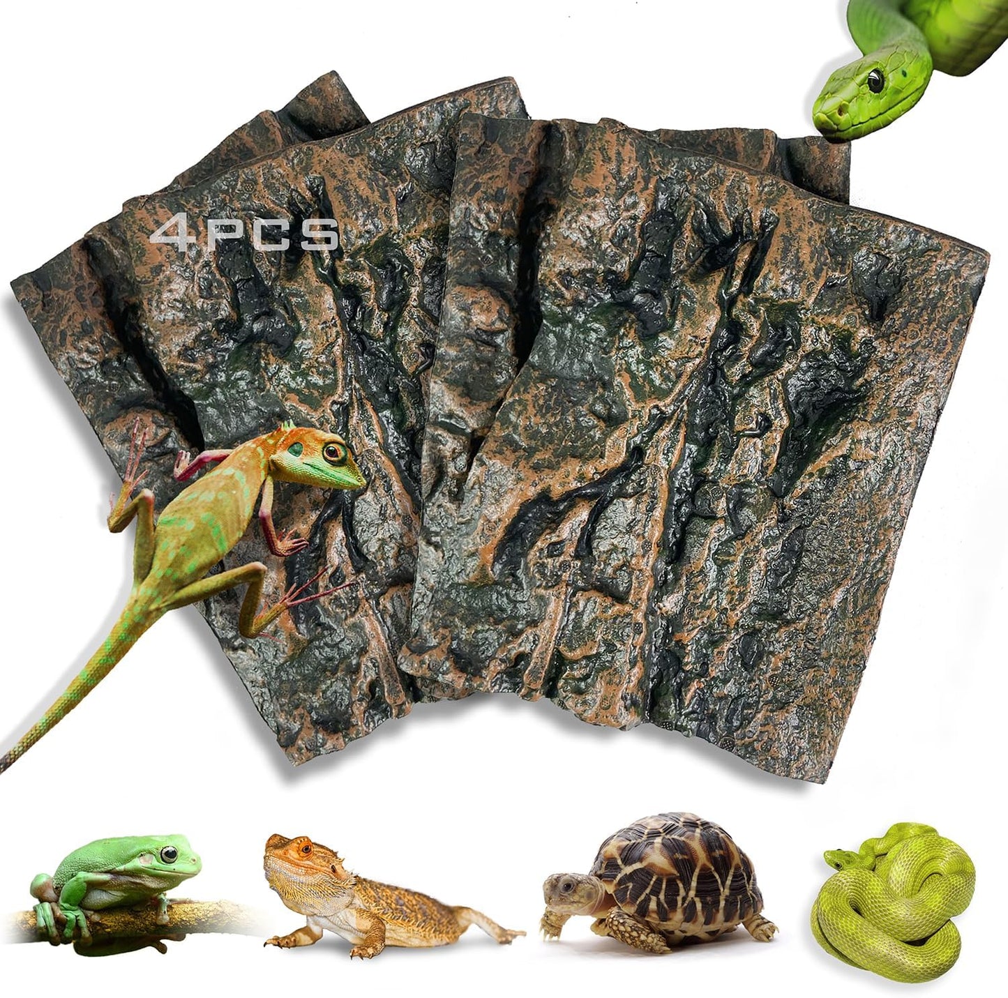 17.7x11.8in Rock Terrarium Background,3D Reptile Tank Background Board,Amphibian Stereo Backdrop Wall,Lizard Snake Gecko Spider Fish pet silo Background Decorative Panel(Paleyellow)