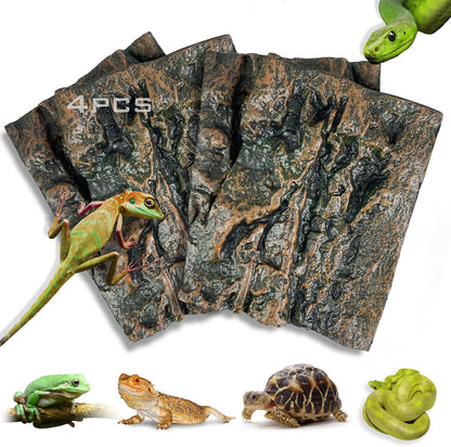 17.7x11.8in Rock Terrarium Background,3D Reptile Tank Background Board,Amphibian Stereo Backdrop Wall,Lizard Snake Gecko Spider Fish pet silo Background Decorative Panel(Paleyellow)