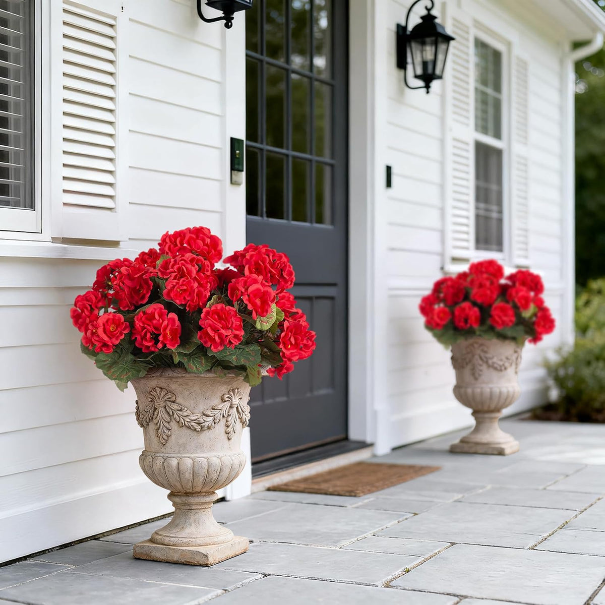 Artificial Geranium Flowers for Outdoors Fall Decoration