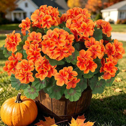 Artificial Geranium Flowers for Outdoors Fall Decoration