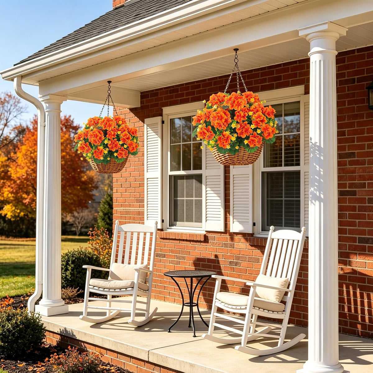 Artificial Geranium Flowers for Outdoors Fall Decoration