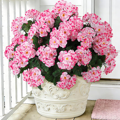 Artificial Geranium Flowers for Outdoors Fall Decoration