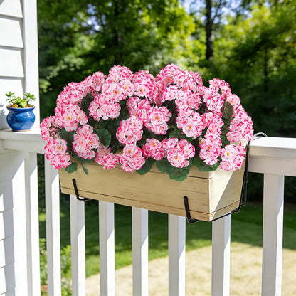 Artificial Geranium Flowers for Outdoors Fall Decoration
