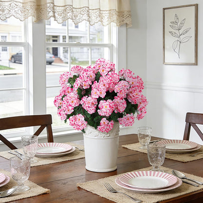 Artificial Geranium Flowers for Outdoors Fall Decoration