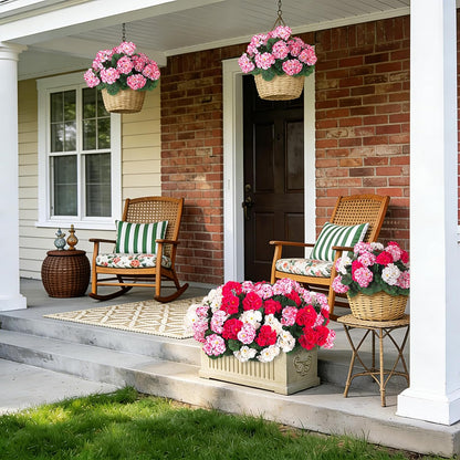 Artificial Geranium Flowers for Outdoors Fall Decoration