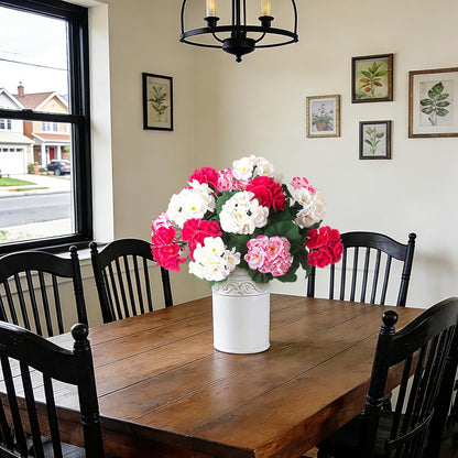 Artificial Geranium Flowers for Outdoors Fall Decoration