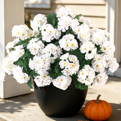 Artificial Geranium Flowers for Outdoors Fall Decoration
