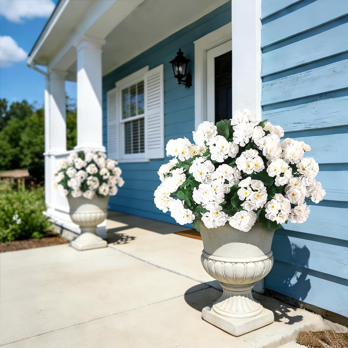 Artificial Geranium Flowers for Outdoors Fall Decoration