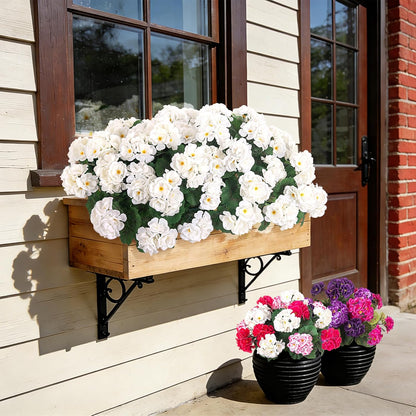 Artificial Geranium Flowers for Outdoors Fall Decoration