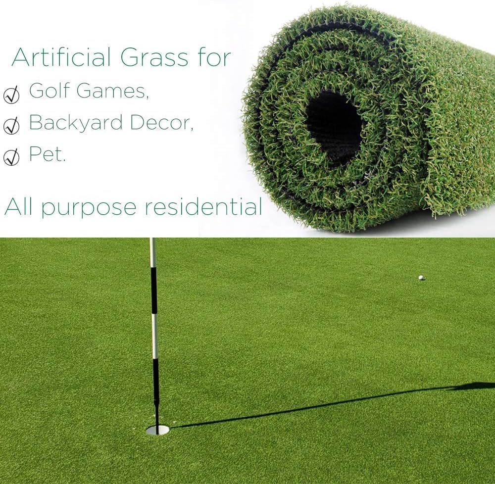 Pro Putting Green Golf Artificial Grass Turf - Indoor Outdoor Golf Training Mat, Synthetic Fake Grass for Baseball Football Gym Sports