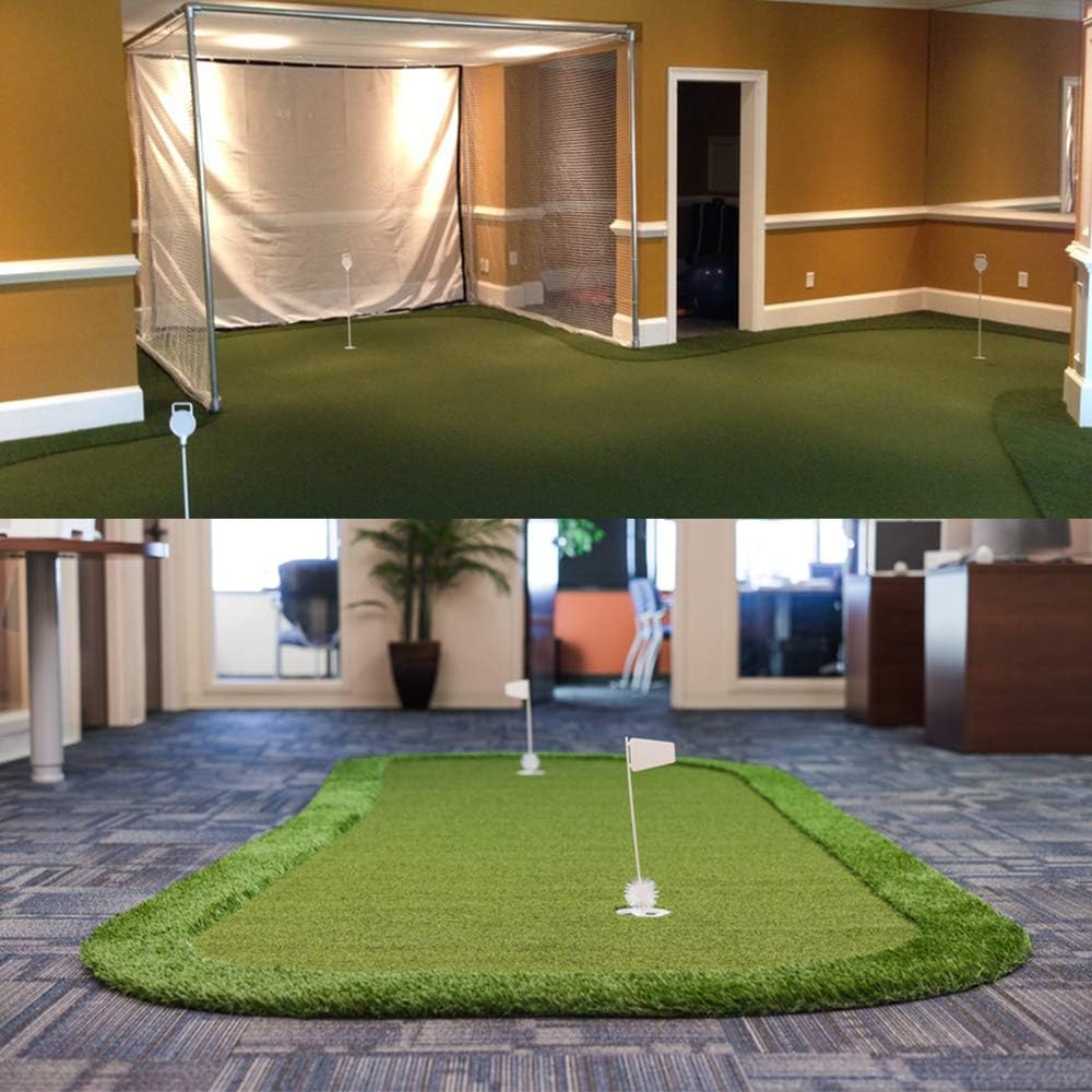 Pro Putting Green Golf Artificial Grass Turf - Indoor Outdoor Golf Training Mat, Synthetic Fake Grass for Baseball Football Gym Sports