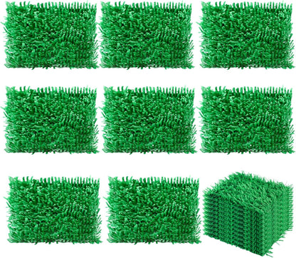 24 Pieces Artificial Grass Mats for Party & Wedding Decorations, Fake Grass Placemats for Pet Bed Liner, Golf, Patio, Baby Shower & Outdoor Events, 15 x 30 Inch