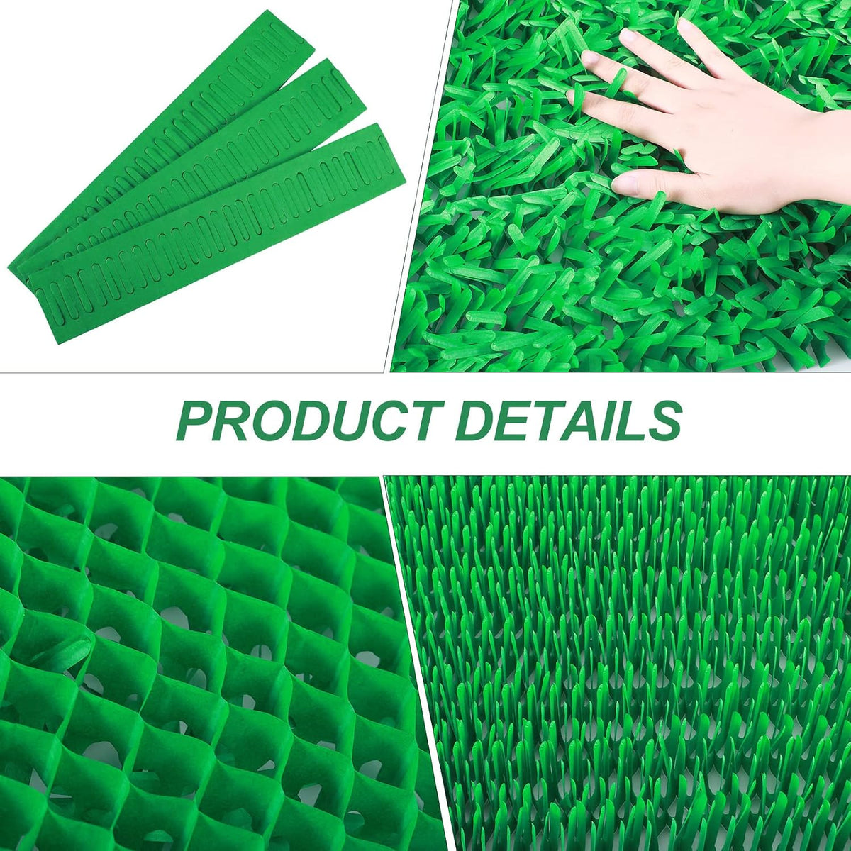 24 Pieces Artificial Grass Mats for Party & Wedding Decorations, Fake Grass Placemats for Pet Bed Liner, Golf, Patio, Baby Shower & Outdoor Events, 15 x 30 Inch
