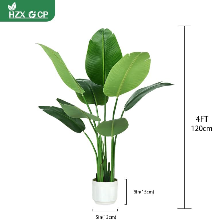 Bird of Paradise Plant Artificial 6ft,Faux Plants Indoor Tall with 12 Trunks - The Perfect Indoor Silk Floor Plant for Home Decor in Living Room, Office, and Bedroom (6FT Bird of Paradise)