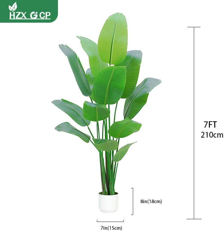 Bird of Paradise Plant Artificial 6ft,Faux Plants Indoor Tall with 12 Trunks - The Perfect Indoor Silk Floor Plant for Home Decor in Living Room, Office, and Bedroom (6FT Bird of Paradise)