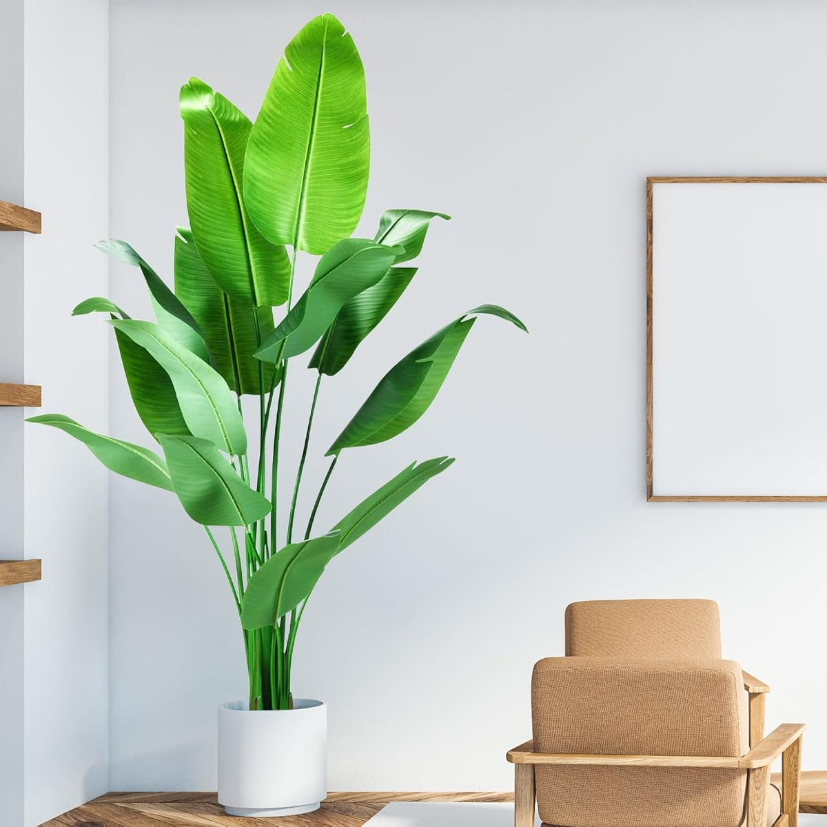 Bird of Paradise Plant Artificial 6ft,Faux Plants Indoor Tall with 12 Trunks - The Perfect Indoor Silk Floor Plant for Home Decor in Living Room, Office, and Bedroom (6FT Bird of Paradise)