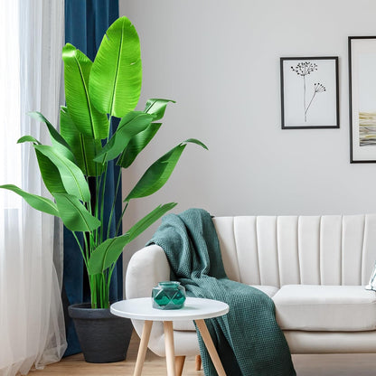 Bird of Paradise Plant Artificial 6ft,Faux Plants Indoor Tall with 12 Trunks - The Perfect Indoor Silk Floor Plant for Home Decor in Living Room, Office, and Bedroom (6FT Bird of Paradise)