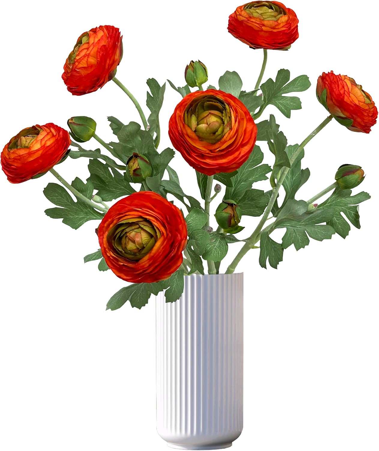 6 Pcs Purplish Red Ranunculus Artificial Flowers,Artificial Faux Silk Ranunculus Flowers with Real Touch Stems,Fake Peony Flowers for Floral Arrangements DIY Wedding Bouquet Party Table Home Decor