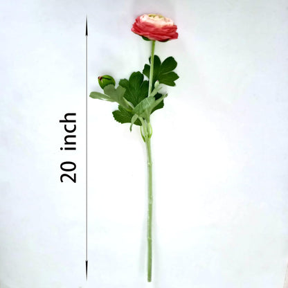 6 Pcs Purplish Red Ranunculus Artificial Flowers,Artificial Faux Silk Ranunculus Flowers with Real Touch Stems,Fake Peony Flowers for Floral Arrangements DIY Wedding Bouquet Party Table Home Decor