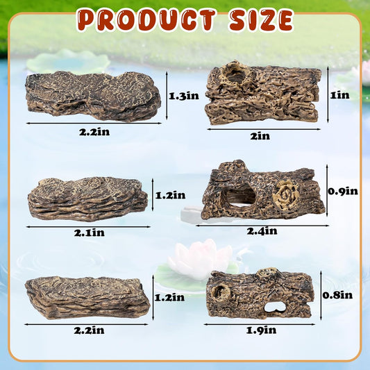Diorama Rocks & Tree Stump Set, 6 Pcs Miniature Terrain Decor