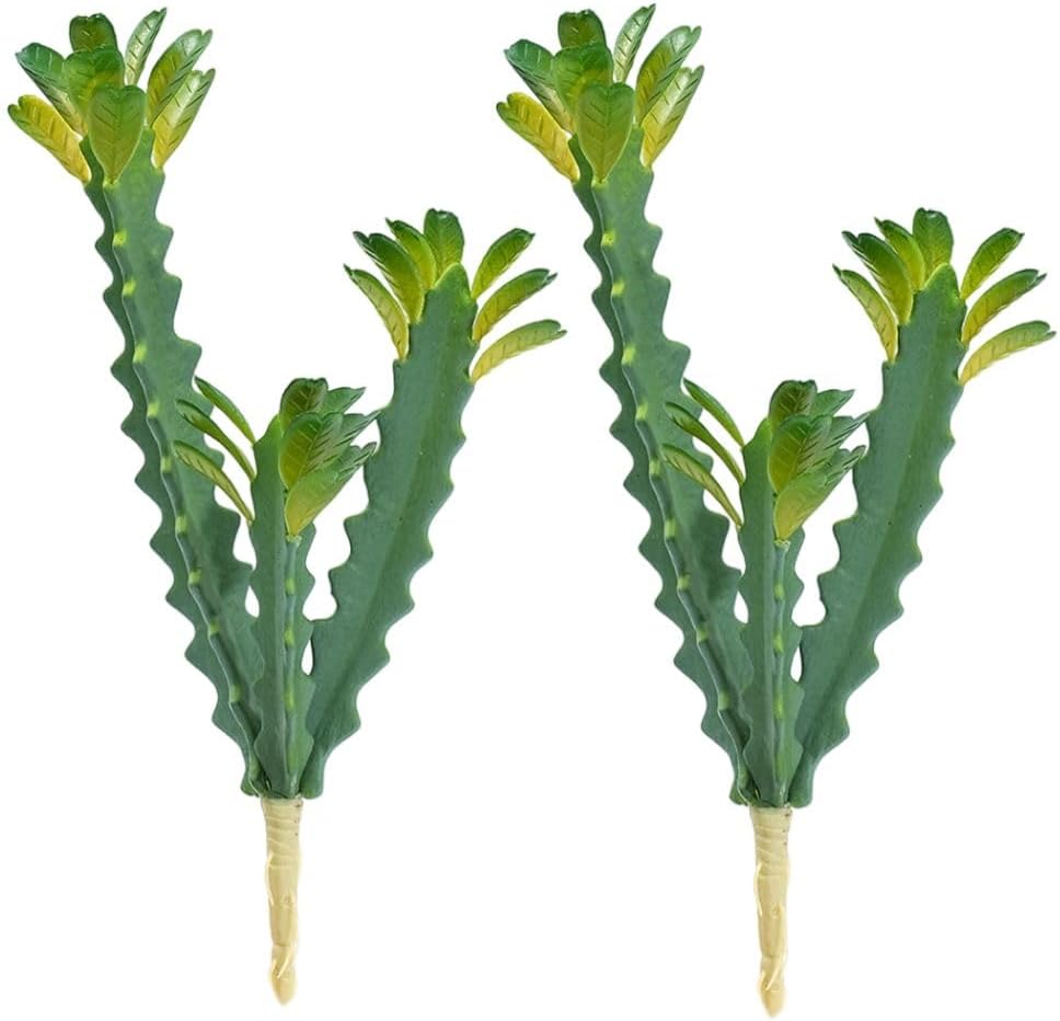 2 Pack 12.2 inch Artificial Succulents Artificial Cactus Plant Fake Cactus Unpotted Artificial Succulent Plants Home Garden Office Indoor and Outdoor Decor